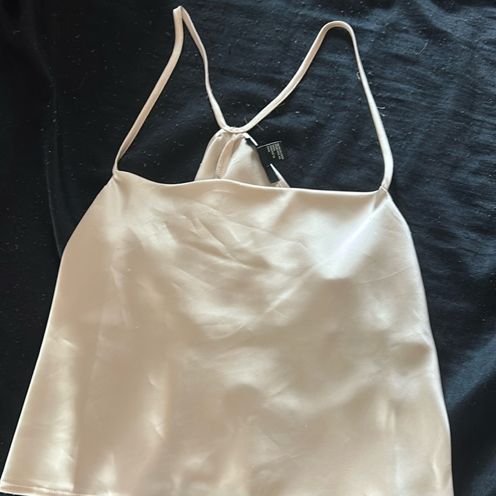 cropped silk forever 21 top!